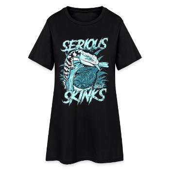 Gardien de reptiles sérieux au sujet des scinques à langue bleue - Robe T-shirt Femme - noir - Devant