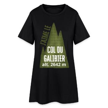 Col du Galibier Alt 2642 m - Robe T-shirt Femme - noir - Devant