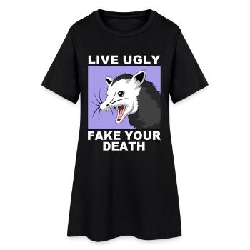 Mignon animal Aupsum - Robe T-shirt Femme - noir - Devant