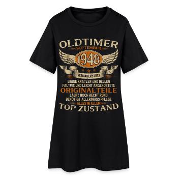 Cadeau d'anniversaire pour les 77 ans : voiture vintage, septembre 1948 - Robe T-shirt Femme - noir - Devant