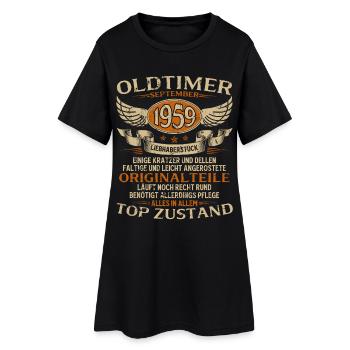 66. Geburtstag Geschenk Oldtimer September 1959 - Frauen T-Shirt-Kleid - Schwarz - Vorne