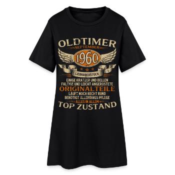 65. Geburtstag Geschenk Oldtimer September 1960 - Frauen T-Shirt-Kleid - Schwarz - Vorne
