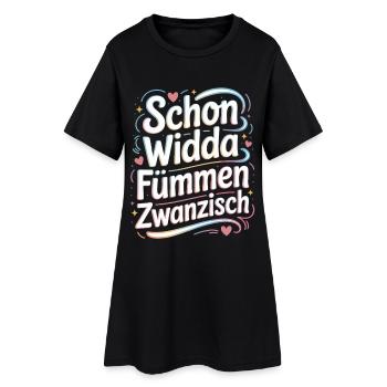 Widda Fümmen Zwanzisch fête déjà ses 50 ans - Robe T-shirt Femme - noir - Devant
