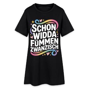 Widda Fümmen Zwanzisch fête déjà ses 50 ans - Robe T-shirt Femme - noir - Devant