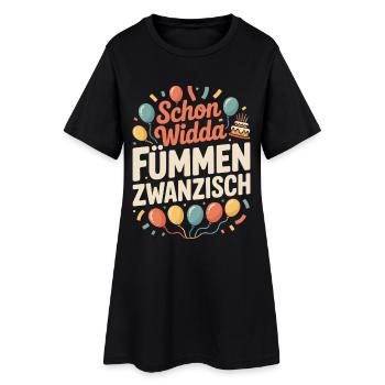 Widda Fümmen Zwanzisch fête déjà ses 50 ans - Robe T-shirt Femme - noir - Devant
