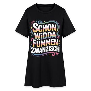 Widda Fümmen Zwanzisch fête déjà ses 50 ans - Robe T-shirt Femme - noir - Devant