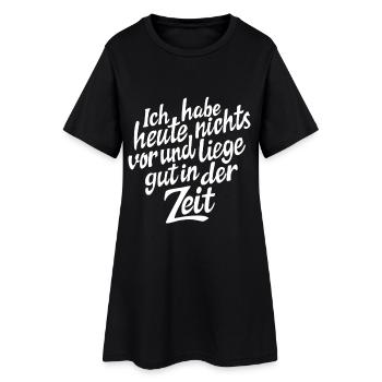 I have nothing planned today - rest saying - Women’s T-Shirt Dress - black - Front