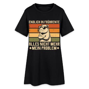 Enfin en retraite anticipée - Capybara - Retraite partielle - Robe T-shirt Femme - noir - Devant