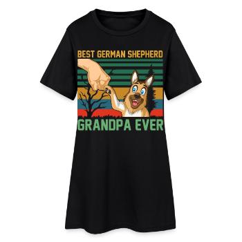Berger Allemand Papi - Robe T-shirt Femme - noir - Devant