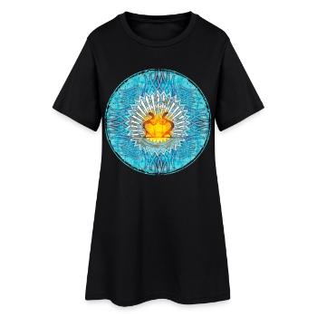 Holy Flame Mandala Design Ibiza - Robe T-shirt Femme - noir - Devant