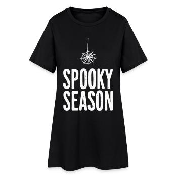 Spooky Season - Halloween Herbst Spruch - Frauen T-Shirt-Kleid - Schwarz - Vorne