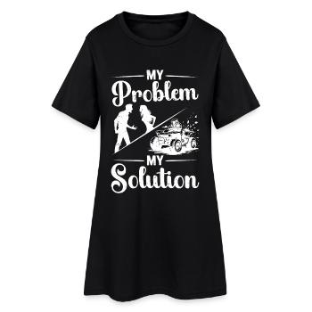 Passionné de courses de boue Mon problème Ma maman pictogramme - Robe T-shirt Femme - noir - Devant
