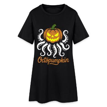 Octopumpkin - Citrouille effrayante avec des tentacules - Robe T-shirt Femme - noir - Devant