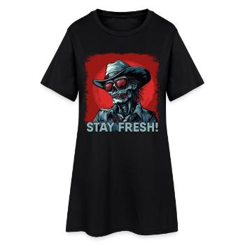 Zombie Cowboy with saying - Women’s T-Shirt Dress - black - Front
