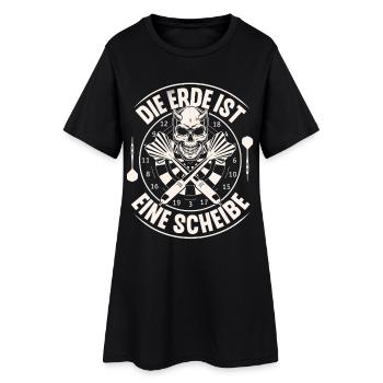 Darts - Frauen T-Shirt-Kleid - Schwarz - Vorne