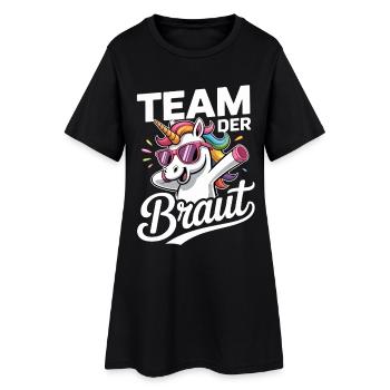 Unicorn Team Bridal Design Unicorn Wedding Humor - Women’s T-Shirt Dress - black - Front