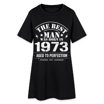 Geboren im 1973 Geburtstag 1973 - 52 Jahre Retro - Frauen T-Shirt-Kleid - Schwarz - Vorne