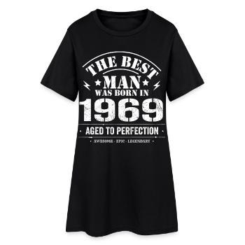 Geboren im 1969 Geburtstag 1969 - 56 Jahre Retro - Frauen T-Shirt-Kleid - Schwarz - Vorne