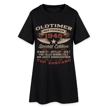 Cadeau d'anniversaire pour les 80 ans d'une voiture ancienne, septembre 1945 - Robe T-shirt Femme - noir - Devant