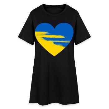 Cœur d’Ukraine - Robe T-shirt Femme - noir - Devant