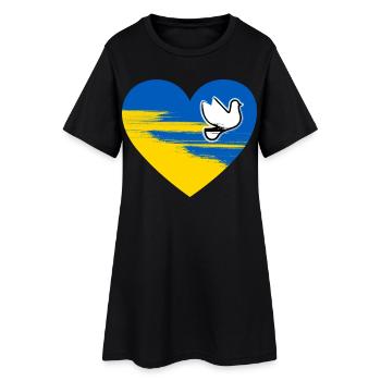 Ukraine Peace Heart Design - Robe T-shirt Femme - noir - Devant