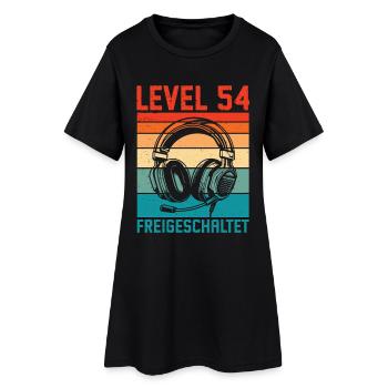 54e anniversaire Homme Gamer Niveau 54 débloqué - Robe T-shirt Femme - noir - Devant