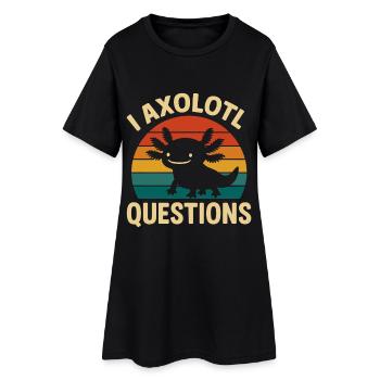 Axolotl - Robe T-shirt Femme - noir - Devant