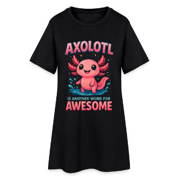 Axolotl - Robe T-shirt Femme - noir - Devant