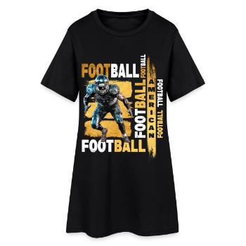 Joueur de football américain USA Amérique Sports Rétro - Robe T-shirt Femme - noir - Devant