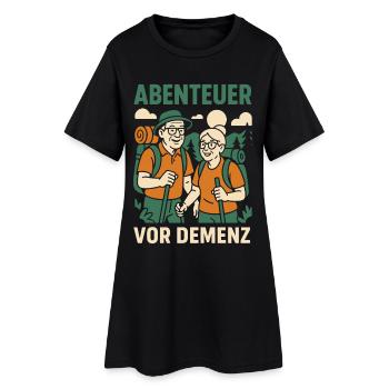 Aventure Avant Démence Camping Camper Rétro Design - Robe T-shirt Femme - noir - Devant