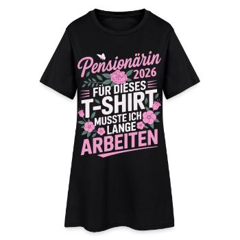 Pensionärin 2026 - Frauen T-Shirt-Kleid - Schwarz - Vorne