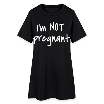 PAS ENCEINTE - Robe T-shirt Femme - noir - Devant