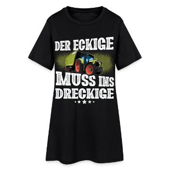 Agriculteur tracteur - Robe T-shirt Femme - noir - Devant