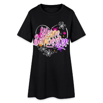 petite sœur - Robe T-shirt Femme - noir - Devant