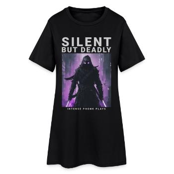 Silent But Deadly Anime Gamer Phonk Geschenk - Frauen T-Shirt-Kleid - Schwarz - Vorne