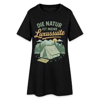 La nature est mon aventure de camping de luxe - Robe T-shirt Femme - noir - Devant