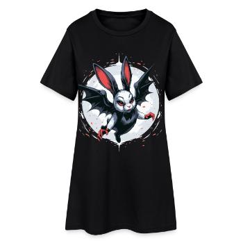 Lapin Noir Vampire Crête Vampire Vampire - Robe T-shirt Femme - noir - Devant