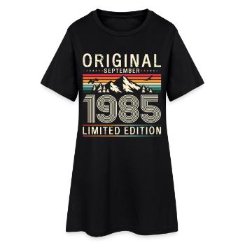 40th birthday Original September 1985 - Women’s T-Shirt Dress - black - Front