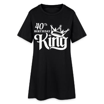 Roi du 40e anniversaire - Robe T-shirt Femme - noir - Devant