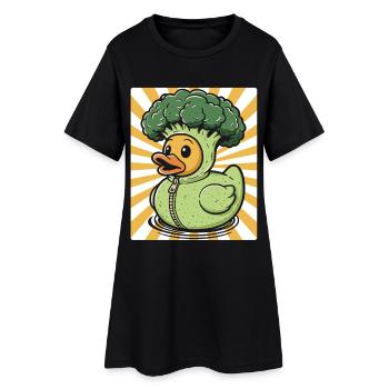 Brocoli de canard humoristique en sweat à capuche - Robe T-shirt Femme - noir - Devant