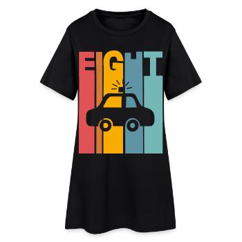 8. Geburtstag Polizei - Frauen T-Shirt-Kleid - Schwarz - Vorne