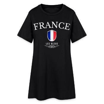 Ursprünglich aus Frankreich, geboren in Frankreich - Frauen T-Shirt-Kleid - Schwarz - Vorne