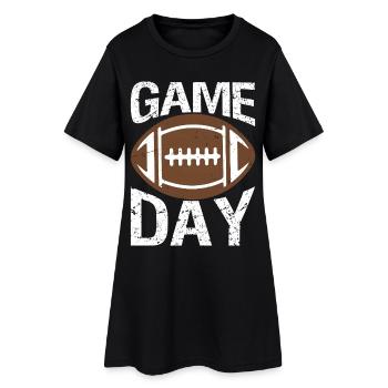 Game Day Football Season Football  Gold Vibes - Frauen T-Shirt-Kleid - Schwarz - Vorne