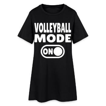 Volleyball Mode ON – Spielfreude pur - Frauen T-Shirt-Kleid - Schwarz - Vorne