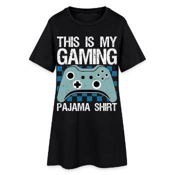 C’est mon jeu Chemise de pyjama Drôle Jeu vidéo - Robe T-shirt Femme - noir - Devant