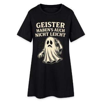 Spooky saying for ghost lovers - Women’s T-Shirt Dress - black - Front