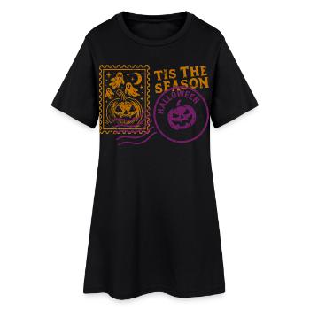 Citrouille d'Halloween effrayante avec des fantômes - Robe T-shirt Femme - noir - Devant