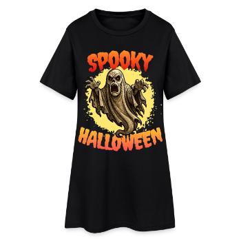Fantôme d'Halloween, fantôme effrayant, monstre d'horreur - Robe T-shirt Femme - noir - Devant