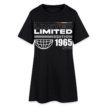 Né(e) en 1965 Anniversaire 1965 - 60 ans Rétro - Robe T-shirt Femme - noir - Devant