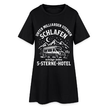 Camping sous un milliard d’étoiles amusant campeur - Robe T-shirt Femme - noir - Devant